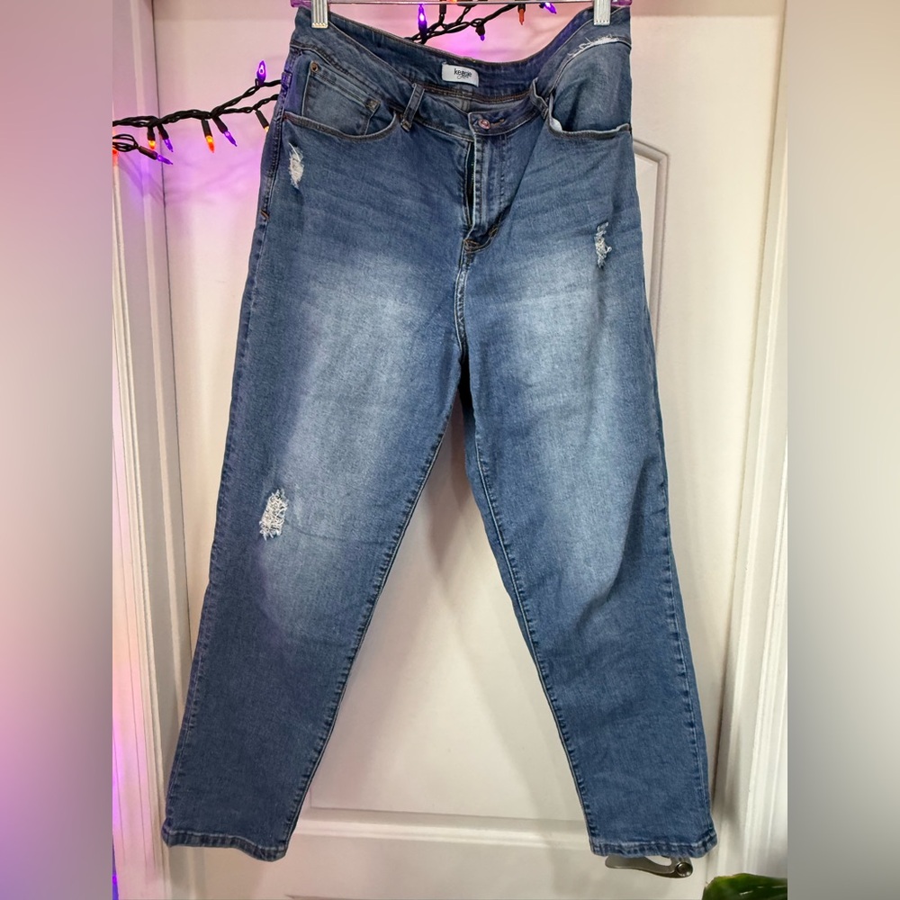 Kensie Blue Boyfriend Jeans 10/12 30” waist